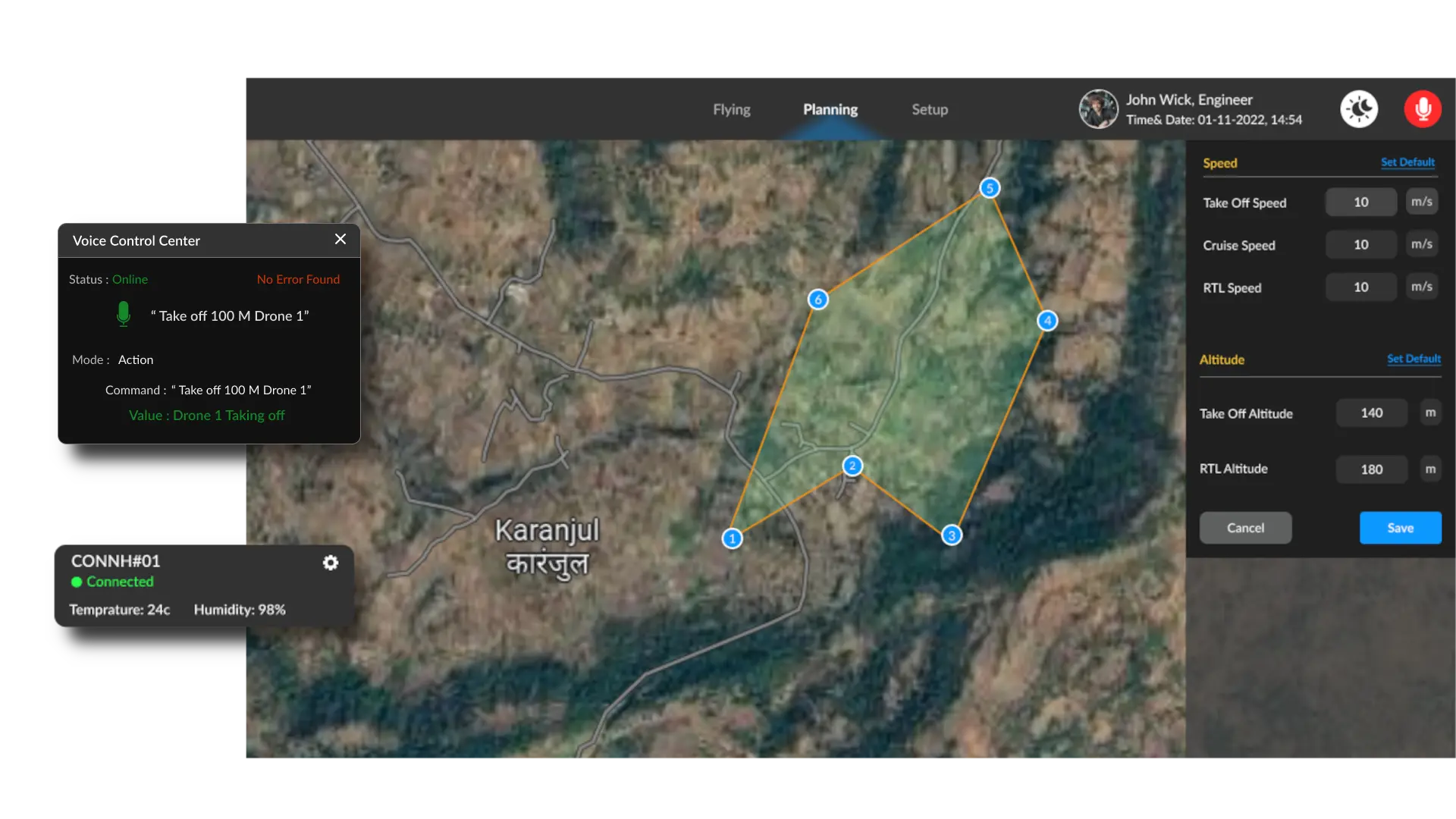 Drone UI Mockup